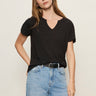 Notch Neck Tee Black - Sanctuary Clothing