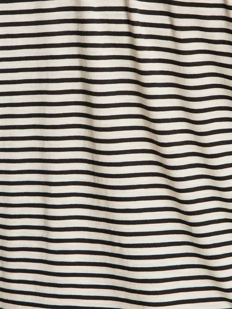 Notch Neck Tee Light Oat/Black Stripe Extended Sizing alt 5