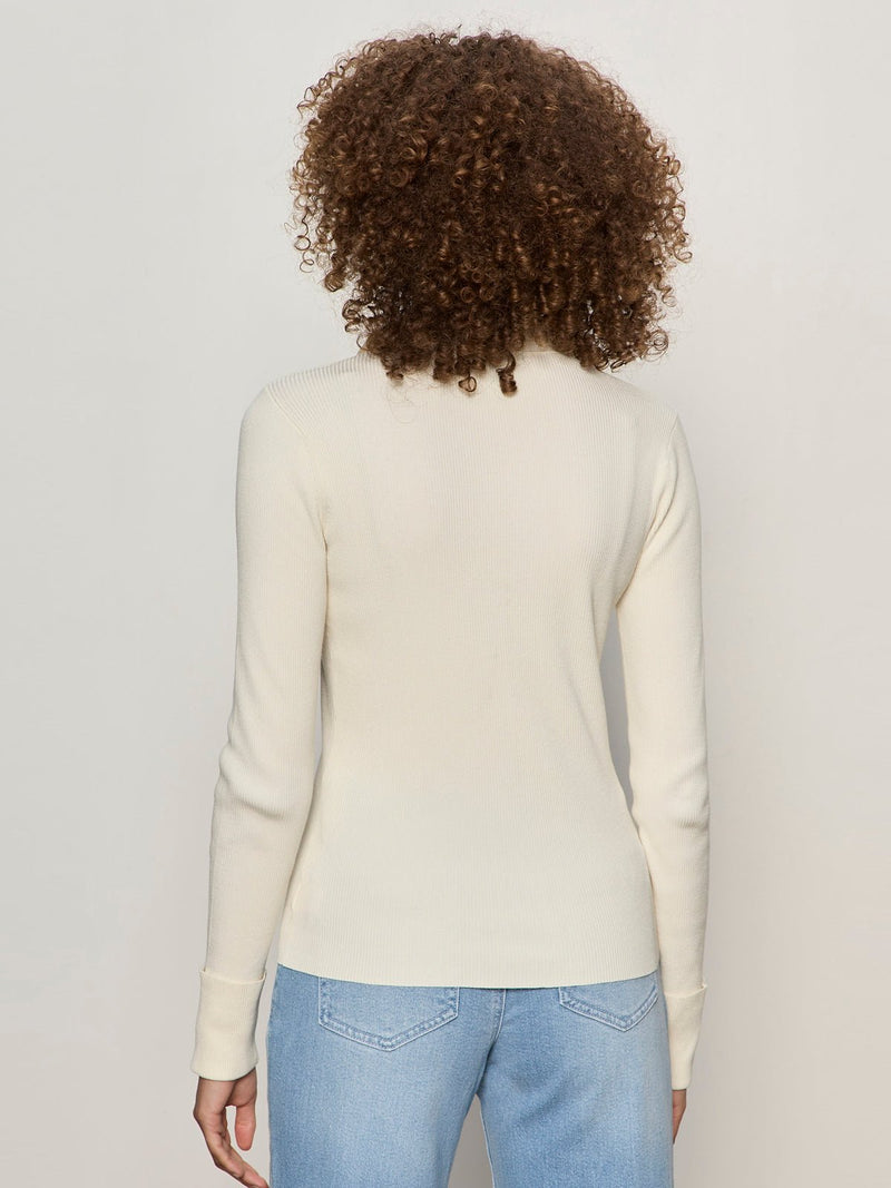 Only Yours Ribbed Zip Sweater Collagen alt 4