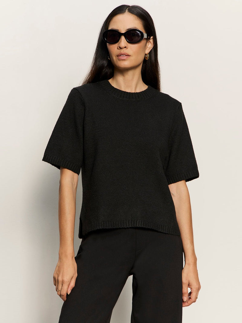 Perfect Sweater Tee Black