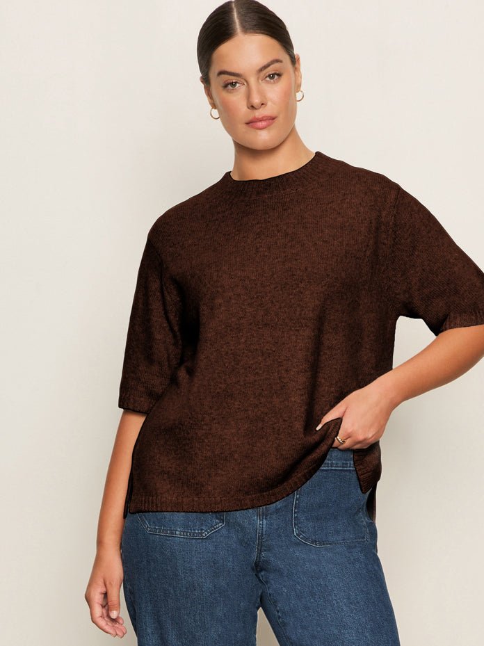 Perfect Sweater Tee Chicory Extended Sizing - Sanctuary Clothing