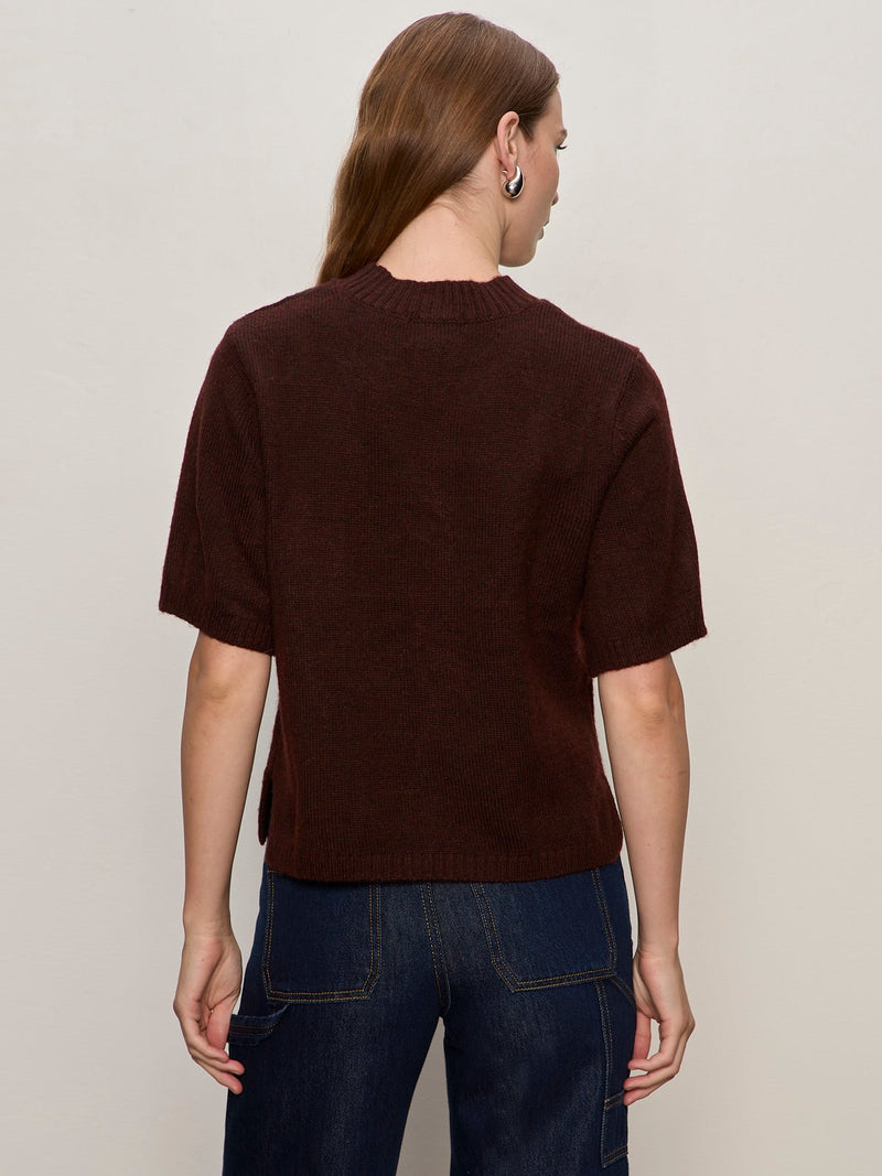 Perfect Sweater Tee Dark Crimson alt 4