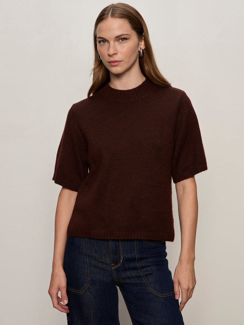 Perfect Sweater Tee Dark Crimson alt 2
