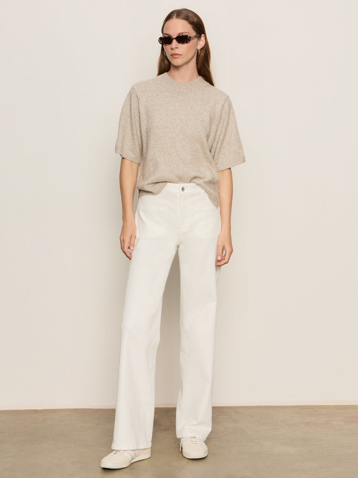 Perfect Sweater Tee Heather Pearl - Sanctuary Clothing