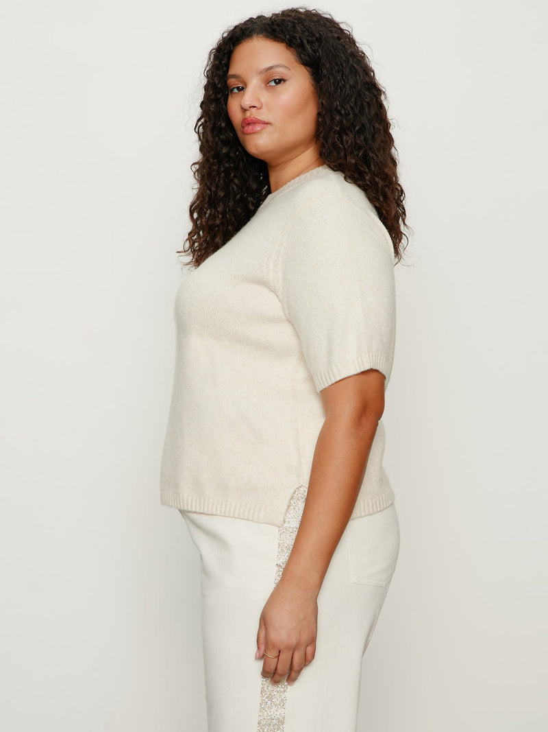 Perfect Sweater Tee Vanilla Creme Extended Sizing alt 2
