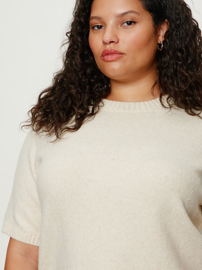 Perfect Sweater Tee Vanilla Creme Extended Sizing alt 5