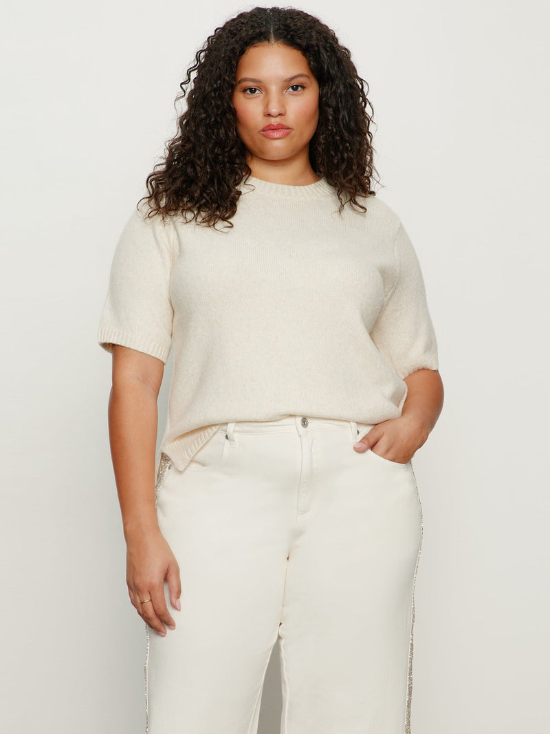 Perfect Sweater Tee Vanilla Creme Extended Sizing