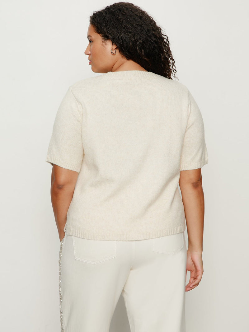 Perfect Sweater Tee Vanilla Creme Extended Sizing alt 1