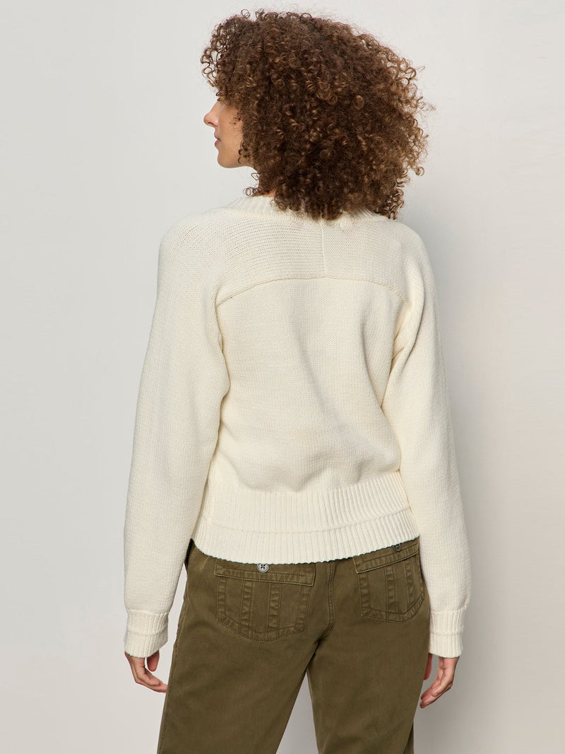 Perfect V-Neck Sweater Vintage Ivory alt 1