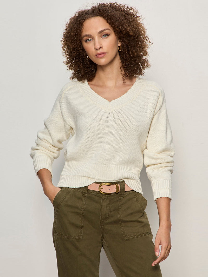 Perfect V-Neck Sweater Vintage Ivory
