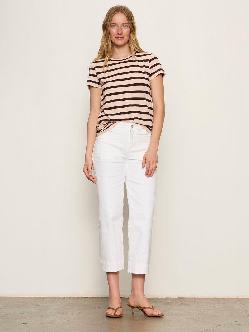 The Perfect Tee Bleached Pink/Rich Soil Stripe alt 4