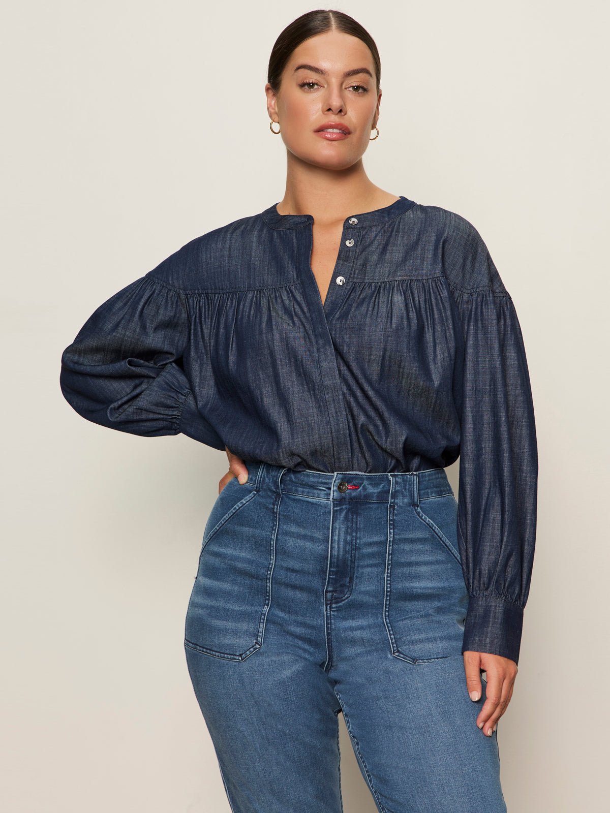Personal Best Blouse Moonshadow Extended Sizing - Sanctuary Clothing