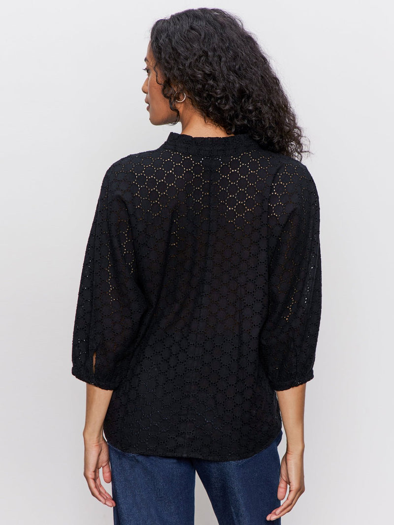 Petal Drop Blouse Black alt 3