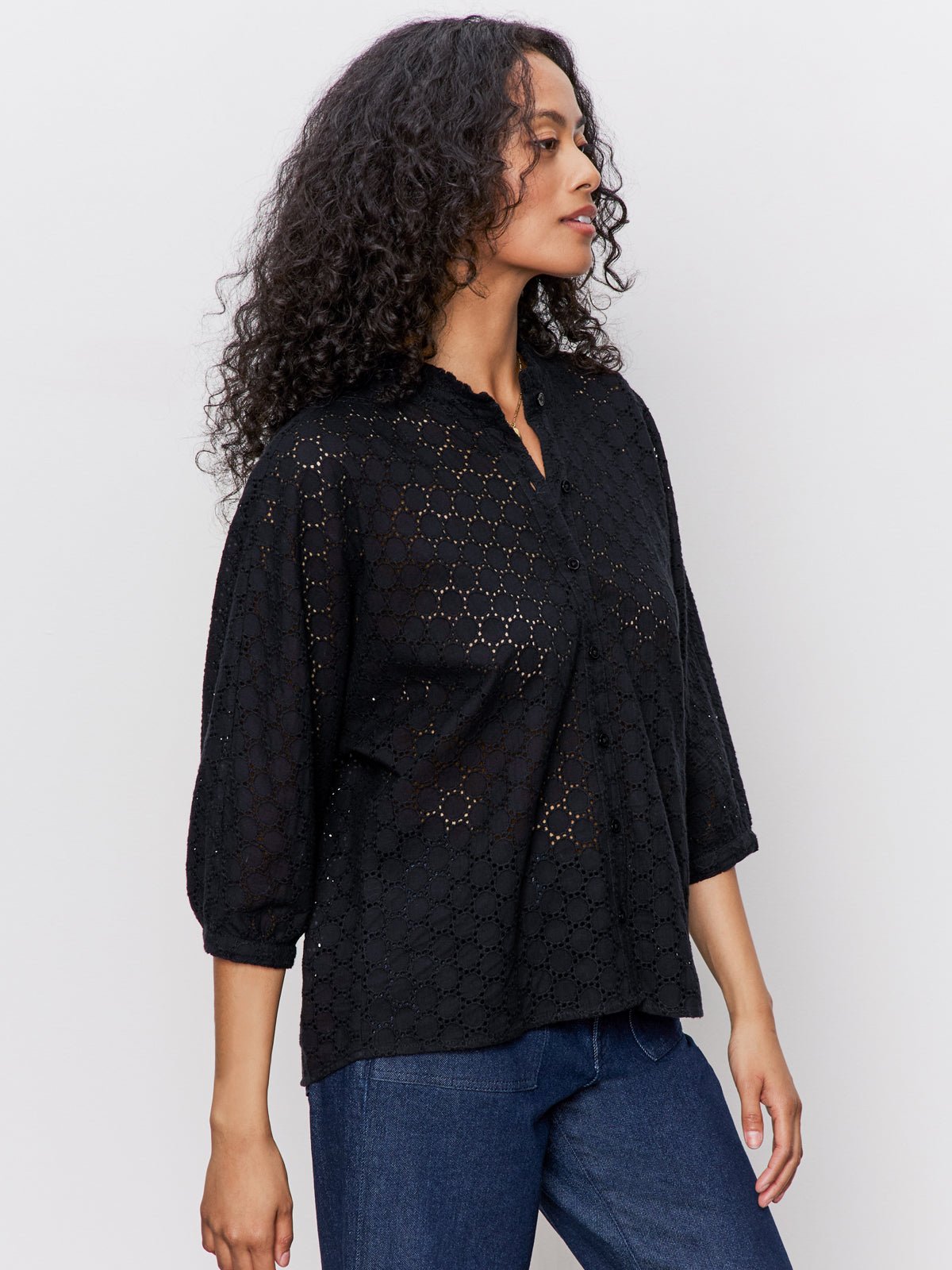 Petal Drop Blouse Black - Sanctuary Clothing