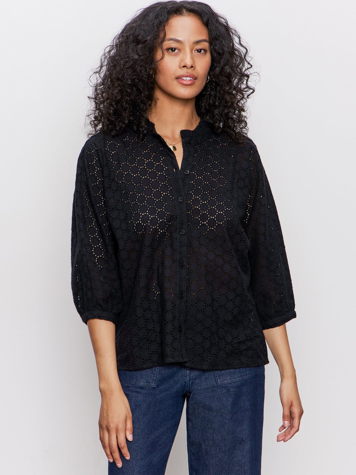 Petal Drop Blouse Black - Sanctuary Clothing