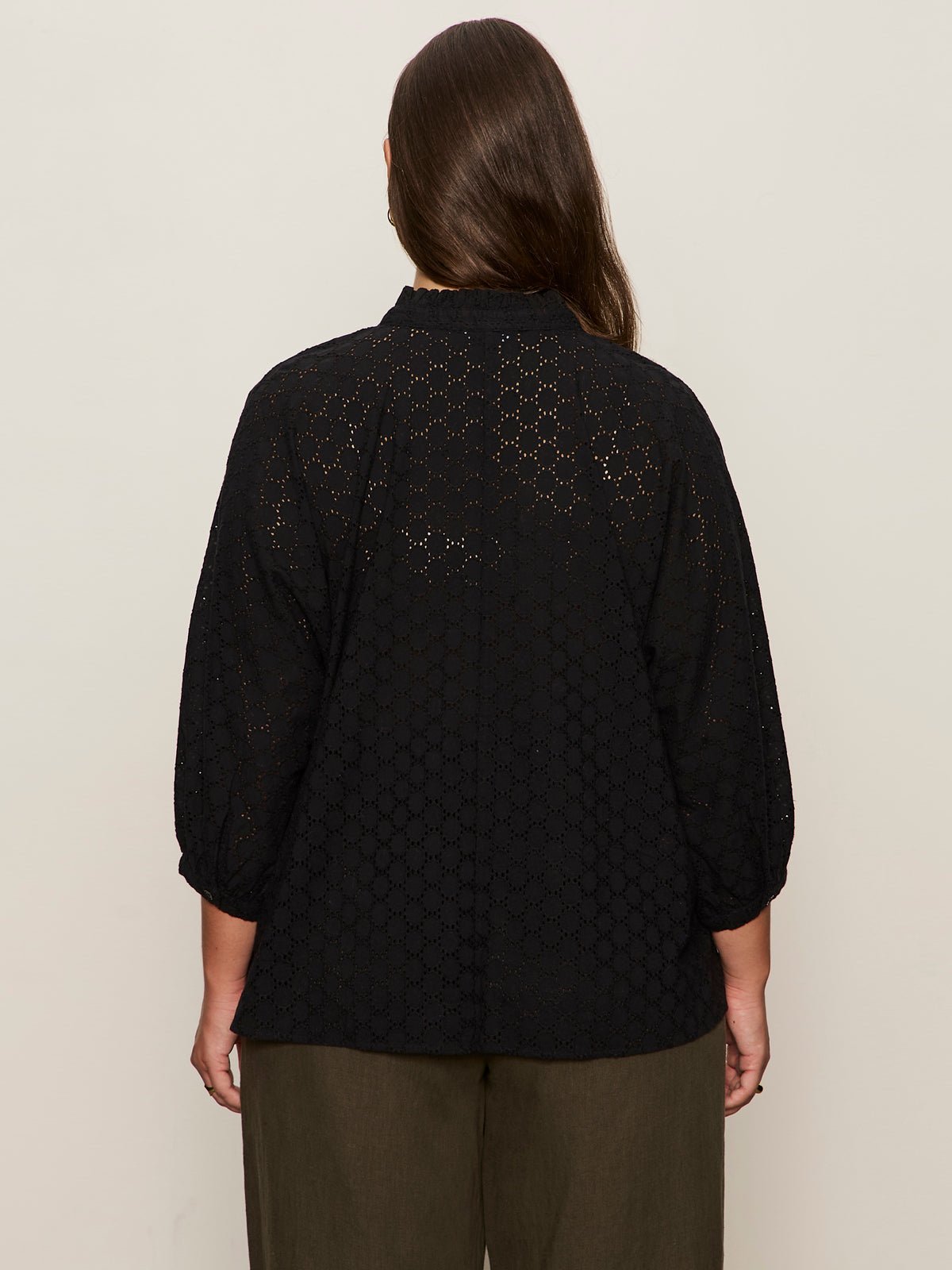 Petal Drop Blouse Black Extended Sizing - Sanctuary Clothing