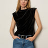 Pleated Sleeveless Top Black - Sanctuary Clothing