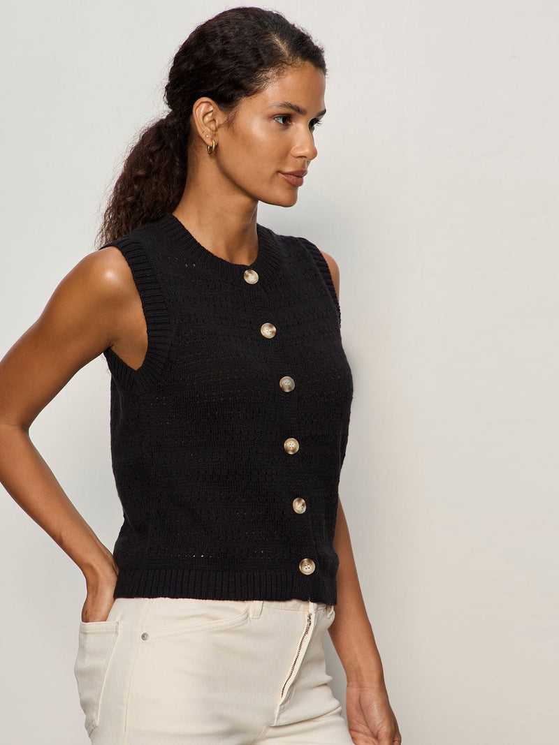 Pointelle Shell Black alt 2