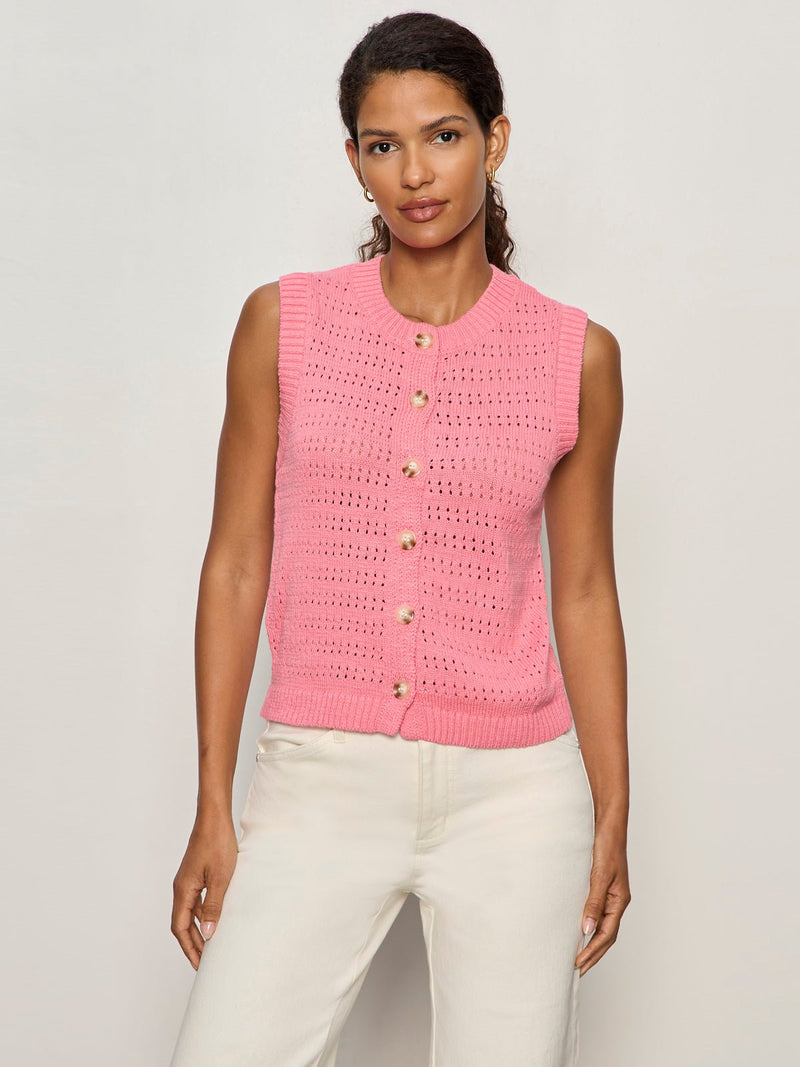 Pointelle Shell Bloom Pink alt 2