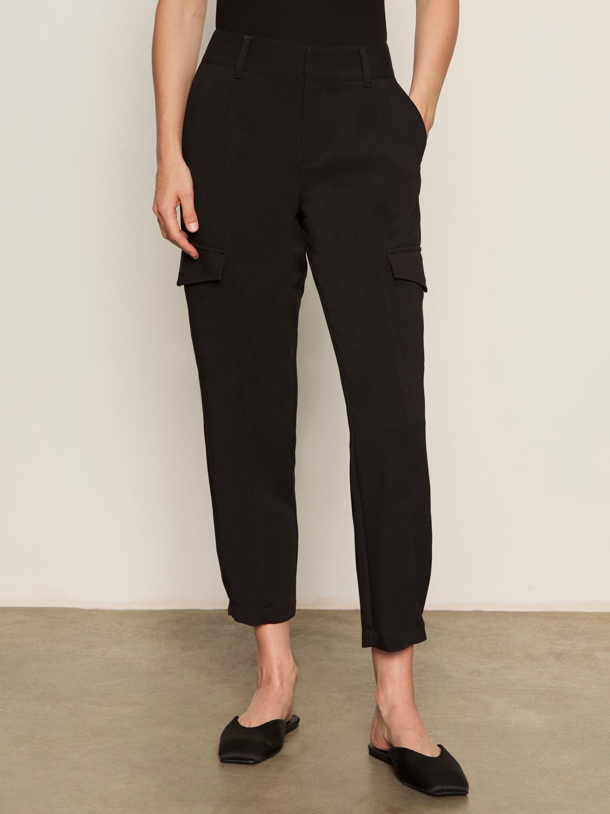 Polished Standard Rise Cargo Pant Black - Sanctuary Clothing