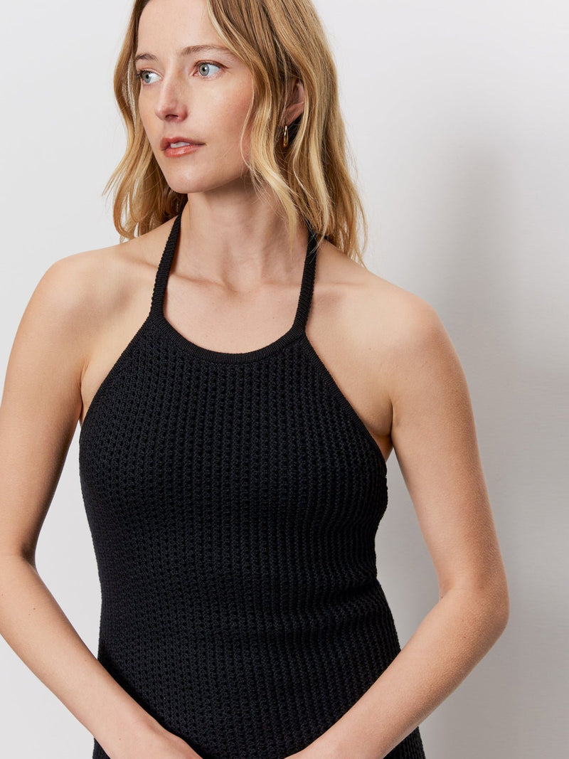 Promenade Halter Dress Black alt 1