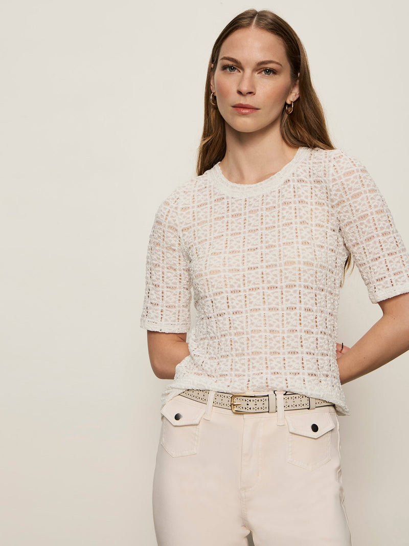 Pucker Half Tee Chalk