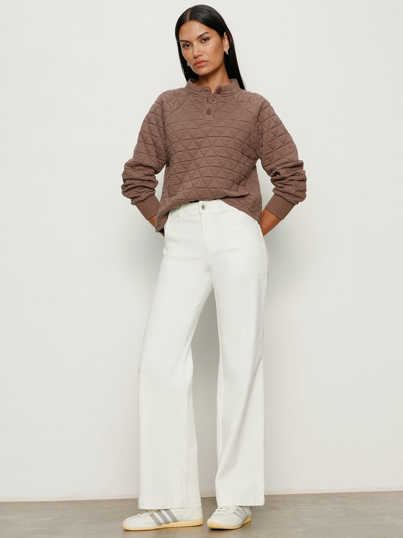 Quilted Button Popover Morel alt 1