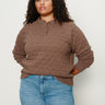 Quilted Button Popover Morel Extended Sizing - Sanctuary Clothing