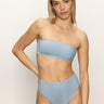 Refresh Rib Bandeau Bikini Top Blue Chateau - Sanctuary Clothing