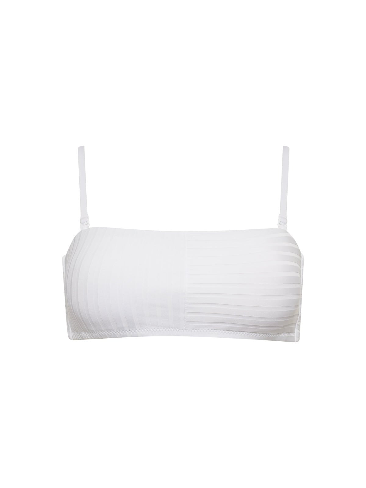 Refresh Rib Bandeau Bikini Top White - Sanctuary Clothing