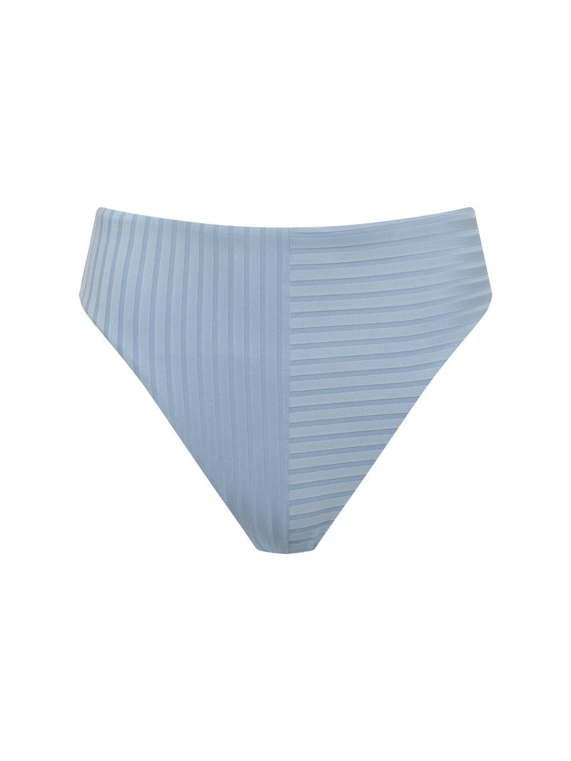 Refresh Rib High Rise Bikini Bottom Blue Chateau alt 4