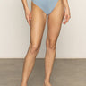 Refresh Rib High Rise Bikini Bottom Blue Chateau - Sanctuary Clothing