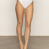 Refresh Rib High Rise Bikini Bottom White - Sanctuary Clothing