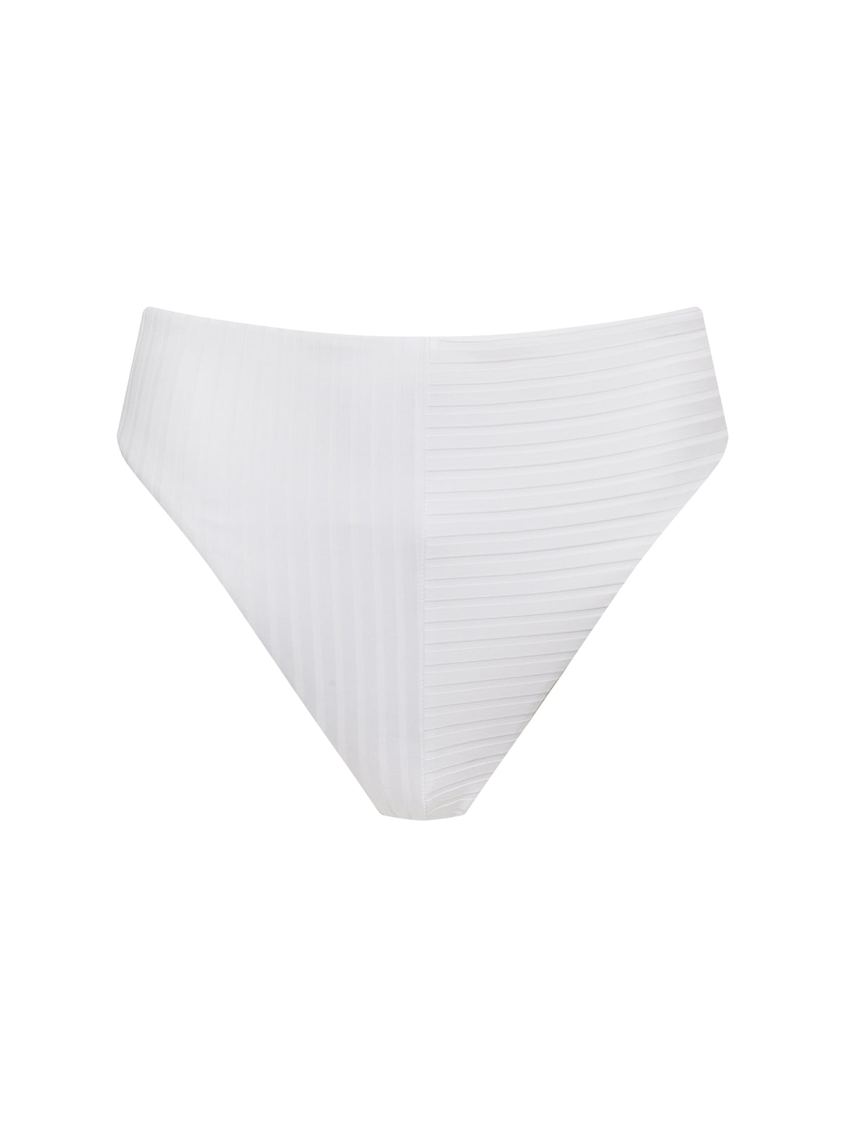 Refresh Rib High Rise Bikini Bottom White - Sanctuary Clothing