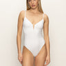 Refresh Rib One - Piece Swimsuit White - Sanctuary Clothing