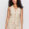 Relaxed Modern Vest Sand Sequin Stripe - Sanctuary Clothing