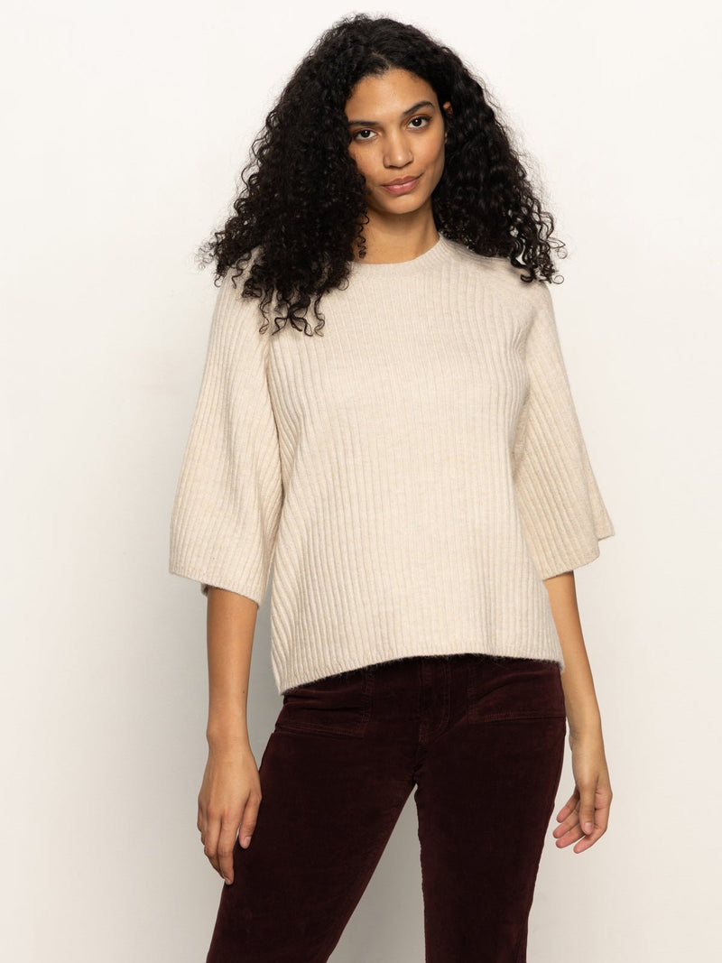 Ribbed Sweater Tee Mother Of Pearl alt 1