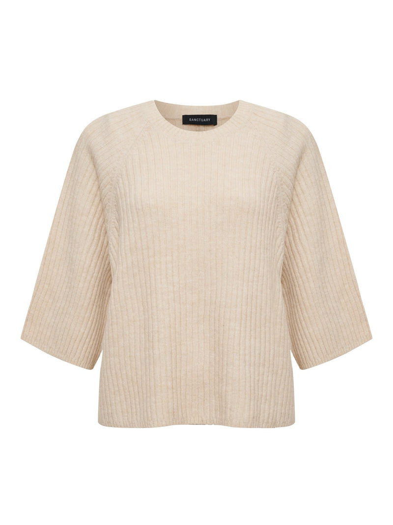 Ribbed Sweater Tee Mother Of Pearl alt 6