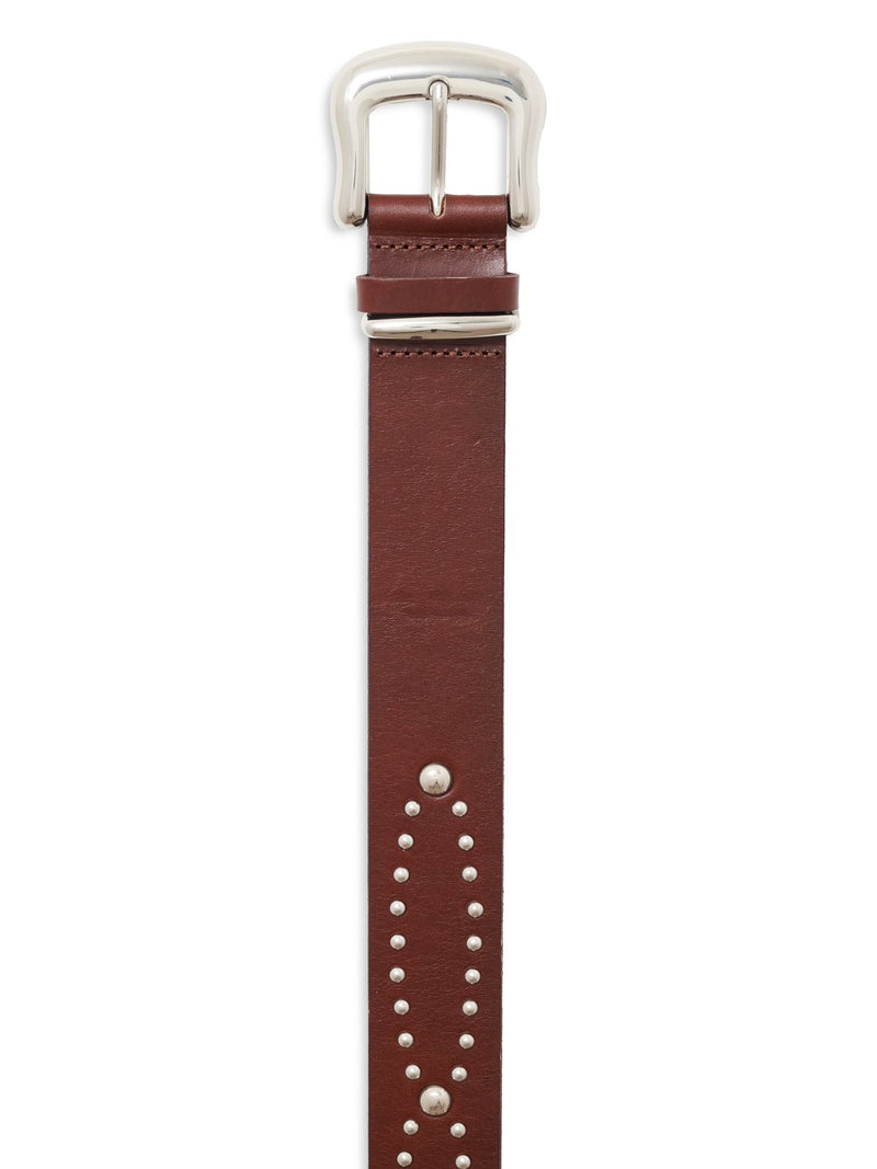 Rowan Studded Belt Mahogany alt 2