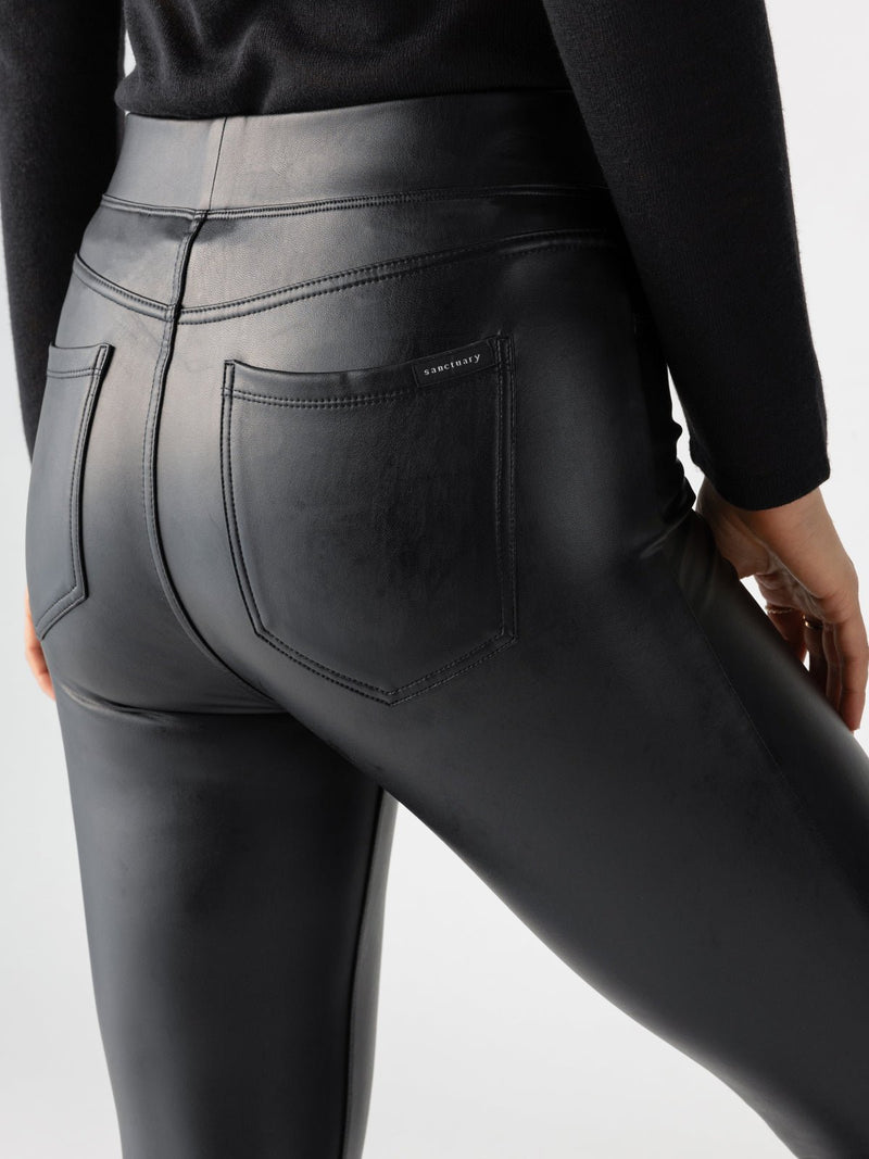 Runway Semi High Rise Legging Slick Black alt 2