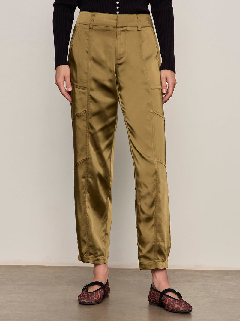 Sahara Satin Tapered Pant Dirty Martini