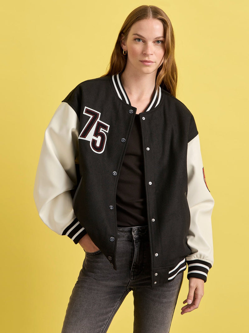 Sanctuary x PEANUTS 75th Anniversary Varsity Jacket alt 1