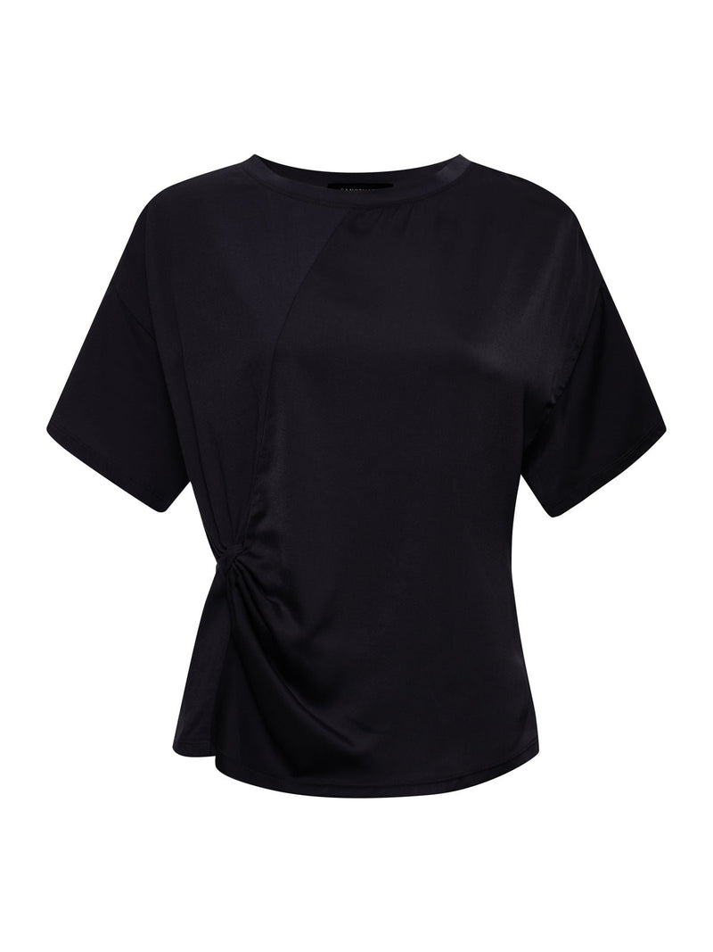 Satin Mix Tee Black alt 6