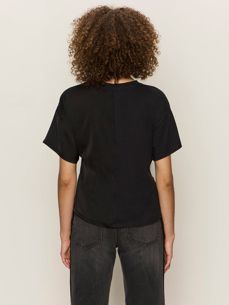 Satin Mix Tee Black alt 3