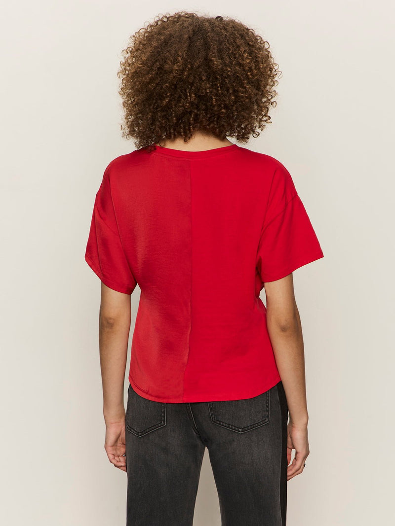 Satin Mix Tee Cherry Lacquer alt 2
