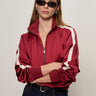 Satin Track Jacket Crimson - Sanctuary Clothing