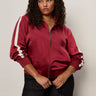 Satin Track Jacket Crimson Extended Sizing - Sanctuary Clothing