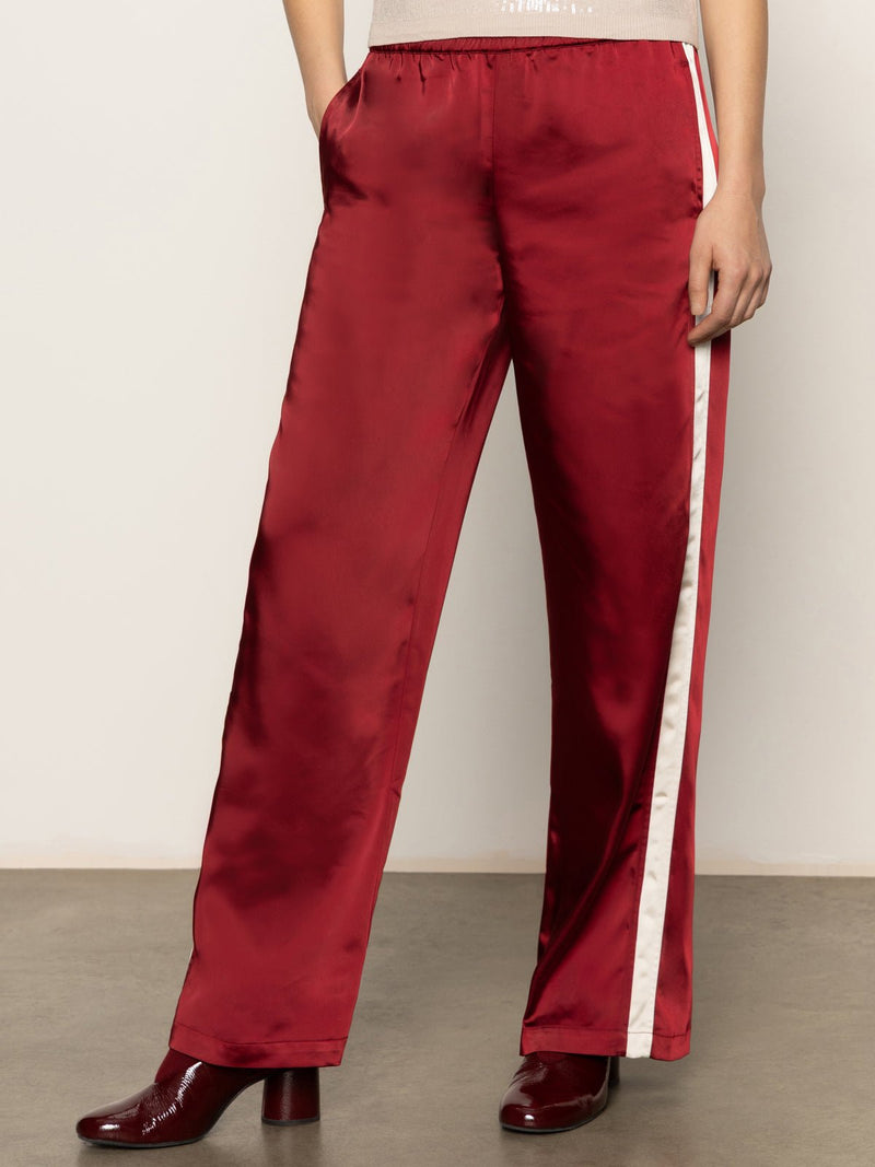 Satin Track Pant Crimson