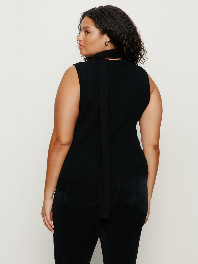 Scarf Sweater Shell Black Extended Sizing alt 1