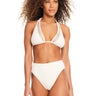 Sea Crochet High Rise Bikini Bottom White Sand - Sanctuary Clothing